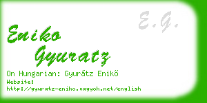 eniko gyuratz business card